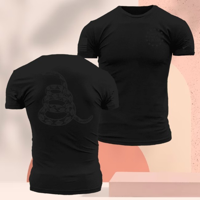 Official Grunt Style Merch Blackout Gadsden T-Shirt - Black