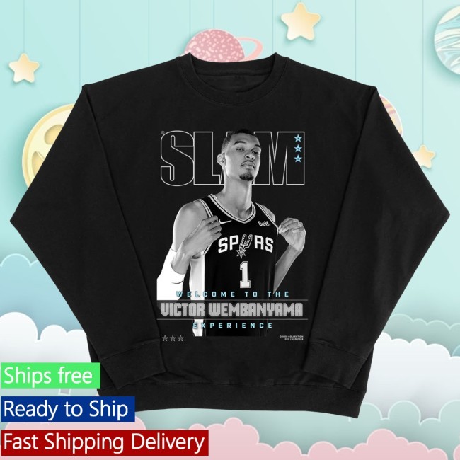 Official Slam Goods Merch SLAM Cover Crewneck - Victor Wembanyama (SLAM 247) (Black and White Edition)