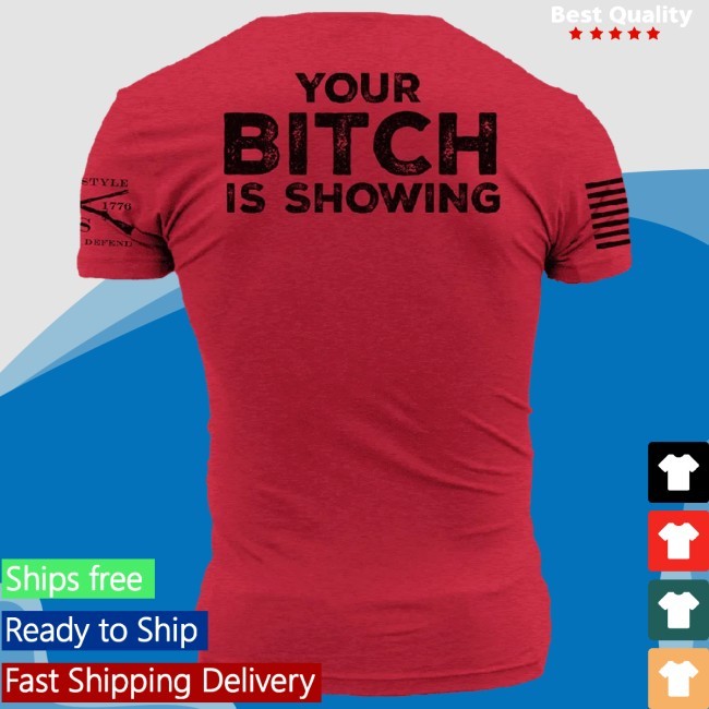 Official Grunt Style Merch Your B*tch Is Showing T-Shirt - Red